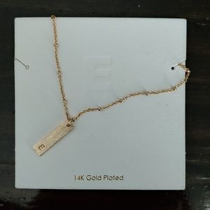 Francesca's Dainty E initial necklace
